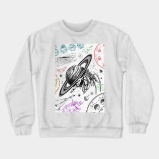 Astronomy Hermit Crab W Crewneck Sweatshirt